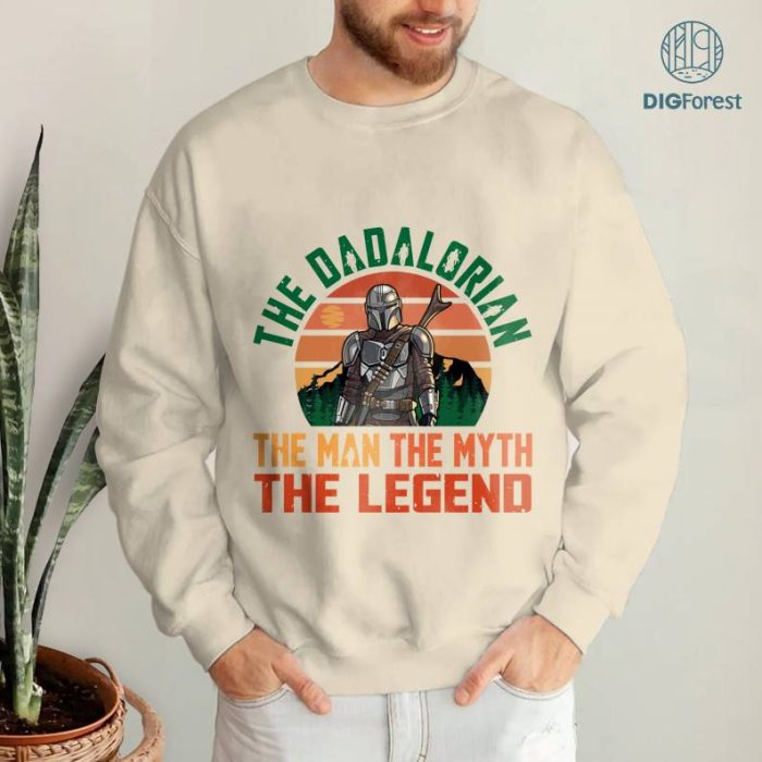 The Dadalorian The Man The Myth the Legend Star Wars Dad Father Day Shirt, Dadalorian Shirt, Fathers Day Shirt, Dadalorian And The Child Retro Vintage Dad Shirt Gift