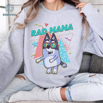 Bluey Nana Hang On I'll Just Get My Glasses Shirt, Bluey Grandma Nana Png, Bluey Birthday Png, Bluey Family Png, Grandma Bluey Png