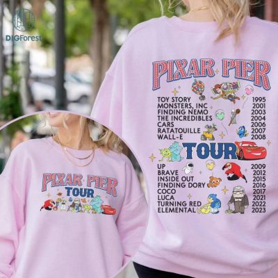 Vintage Pixar Pier Tour Disneyworld Characters Shirt | DisneyLand Pixar Fest 2024 Shirt | Disney WDW Toy Story Up Cars Pals Shirt