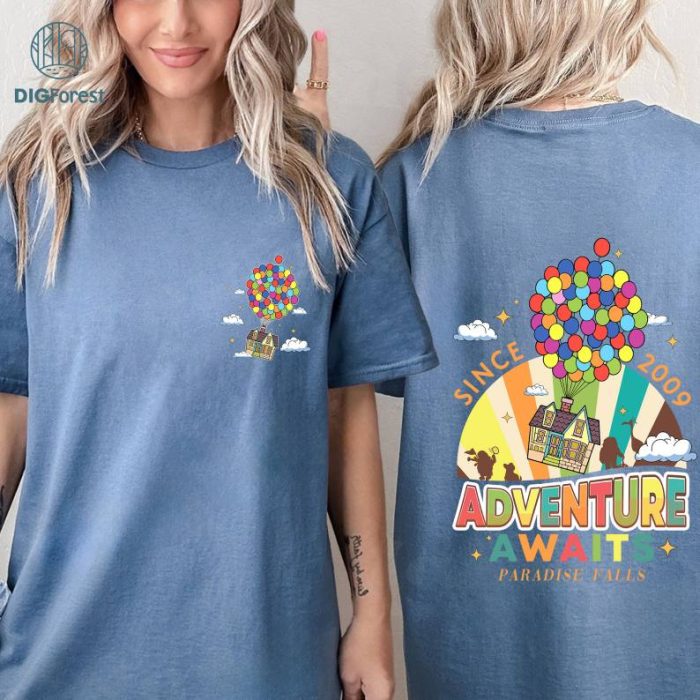 Disney Up Balloon House Shirt, Pixar Up Movie Tee, Adventure Awaits Shirt, Adventure Is Out There, Carl and Ellie Shirt, Disneyland Travel Tee
