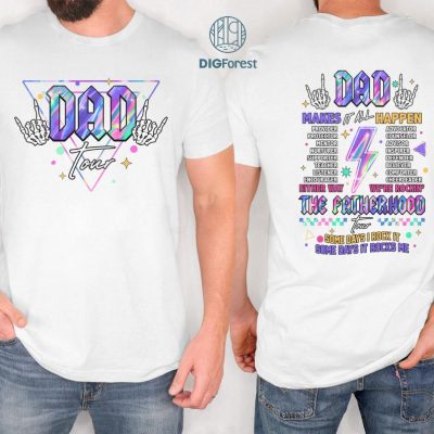 Dad Tour Shirt, Fatherhood Tour Shirt, Sometimes I Rock It Sometimes It Rocks Me Shirt, Dad Make It All Happen, Father's Day Gift For Dad