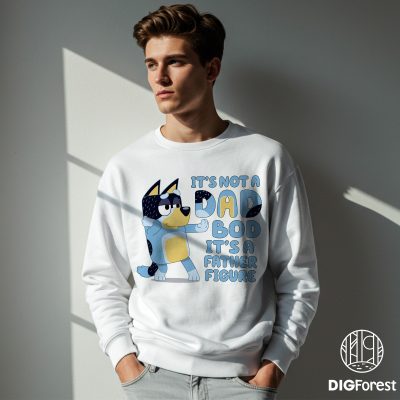 It’s Not A Dad Bod It’s A Father Figure PNG | Bluey Dad T-Shirt | Father’s Day Gift for Dad | Family Digital Download