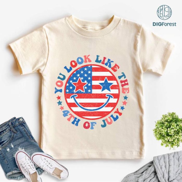 Retro You Look Like The 4th of July Kids Shirt, 4th of July Toddler Tee, Patriotic Kids Shirt, Independence Day Shirt, Shirt for Kids