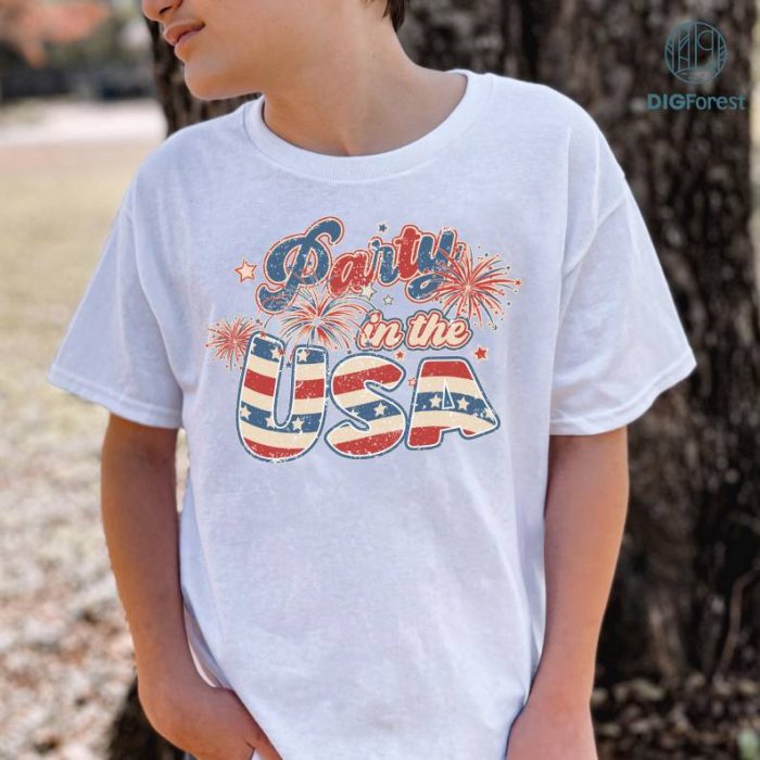 Retro Party in The USA Shirt, Party in The Usa T-Shirt, 4th of July Party Shirt, Patriotic Shirt, USA Shirt