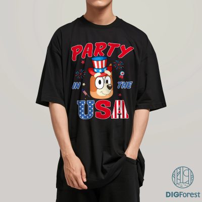 Bingo 4th of July Shirt, Bingo Party In The USA Shirt, Red White Bluey Fourth of July Shirt