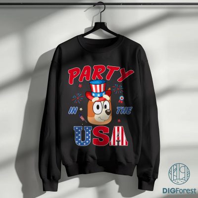 Bingo 4th of July Shirt, Bingo Party In The USA Shirt, Red White Bluey Fourth of July Shirt