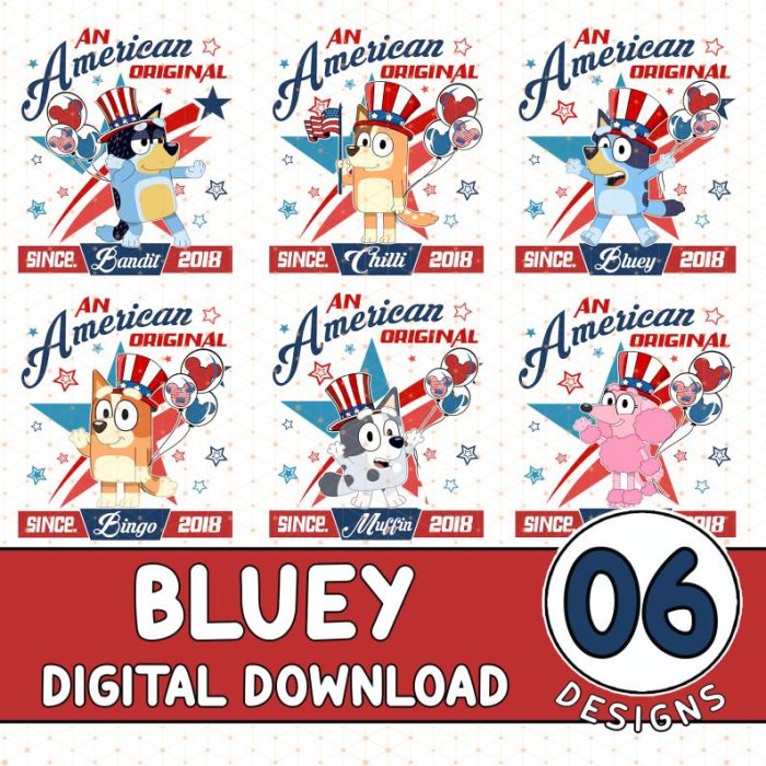 Bluey Bingo 4th Of July Bundle, 4th Of July Bluey Family Png, Red White And Bluey Shirt, Bluey Patriotic Shirt, Funny 4th Of July, Instant Download