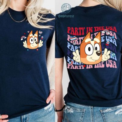 Bingo Party In The USA, Independence Day Shirt, Red White Bluey Fourth of July Shirt, Independence Day Shirt, Bluey 4th of July Shirt