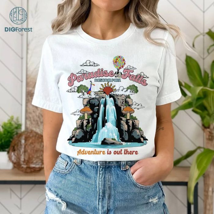 Disney Vintage Paradise Falls Pixar Up Movie Shirt | Disneyworld National Park Shirt | Vintage Carl And Ellie Adventure Is Out There Shirt