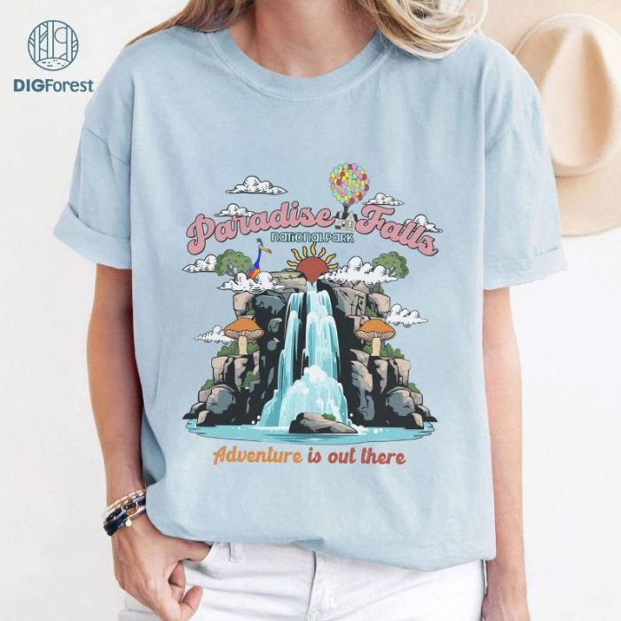 Disney Vintage Paradise Falls Pixar Up Movie Shirt | Disneyworld National Park Shirt | Vintage Carl And Ellie Adventure Is Out There Shirt