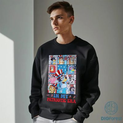 In My Patriotic Era Bluey 4th of July Shirt – Red White & Bluey Independence Day Tee