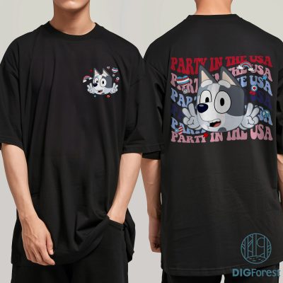 Bluey Muffin Party in the USA Shirt - Red White & Bluey 4th of July Independence Day T-Shirt