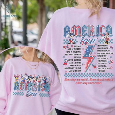 Disney Mickey And Friends America Tour Shirt, Disneyland 4Th Of July Shirt, 1776 Independence Day Shirt, America Tour Shirts, America 1776 Shirts