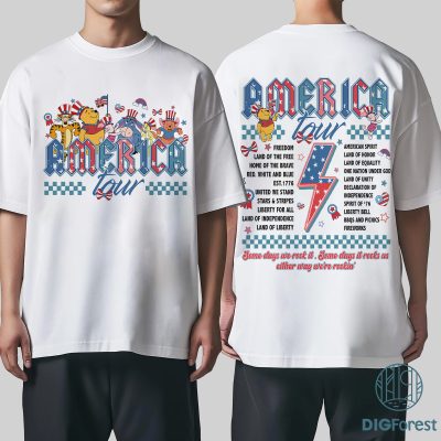 Disney Winnie the Pooh America Tour Shirt - 1776 Independence Day Tee | Disneyland 4th of July Shirt