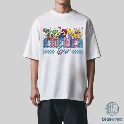 Super Mario America Tour Shirt - 1776 Independence Day Tee | Disneyland 4th of July Shirt