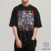 Mickey and Friends 4th of July Shirt | Disney USA Checkered Tee | Patriotic Disneyworld Shirt
