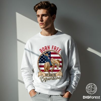 Trump Born Free But Now I'm Expensive Shirt – Funny 4th of July Patriotic Tee | Country Independence Day Shirt