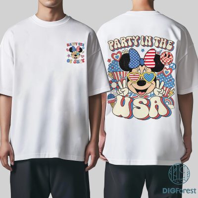 Disney Mickey & Friends Party in the USA Shirt – Minnie 4th of July Patriotic Tee | America 1776 Independence Day Shirt