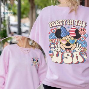 Disney Mickey and Friends Party in the USA Shirt, Minnie 4th Of July Shirt, Patriotic Shirt, Happy 4th Of July Shirt, America 1776 Shirt, Independence Day Shirt