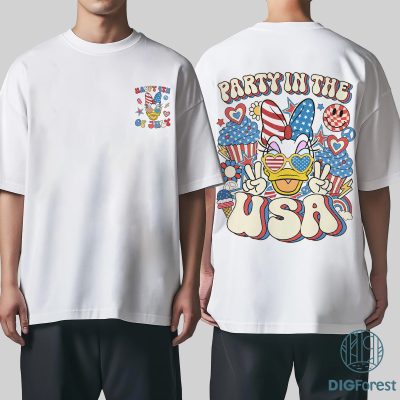 Disney Mickey & Friends Party in the USA Shirt | Daisy Duck 4th of July Patriotic Tee | America 1776 Independence Day Shirt