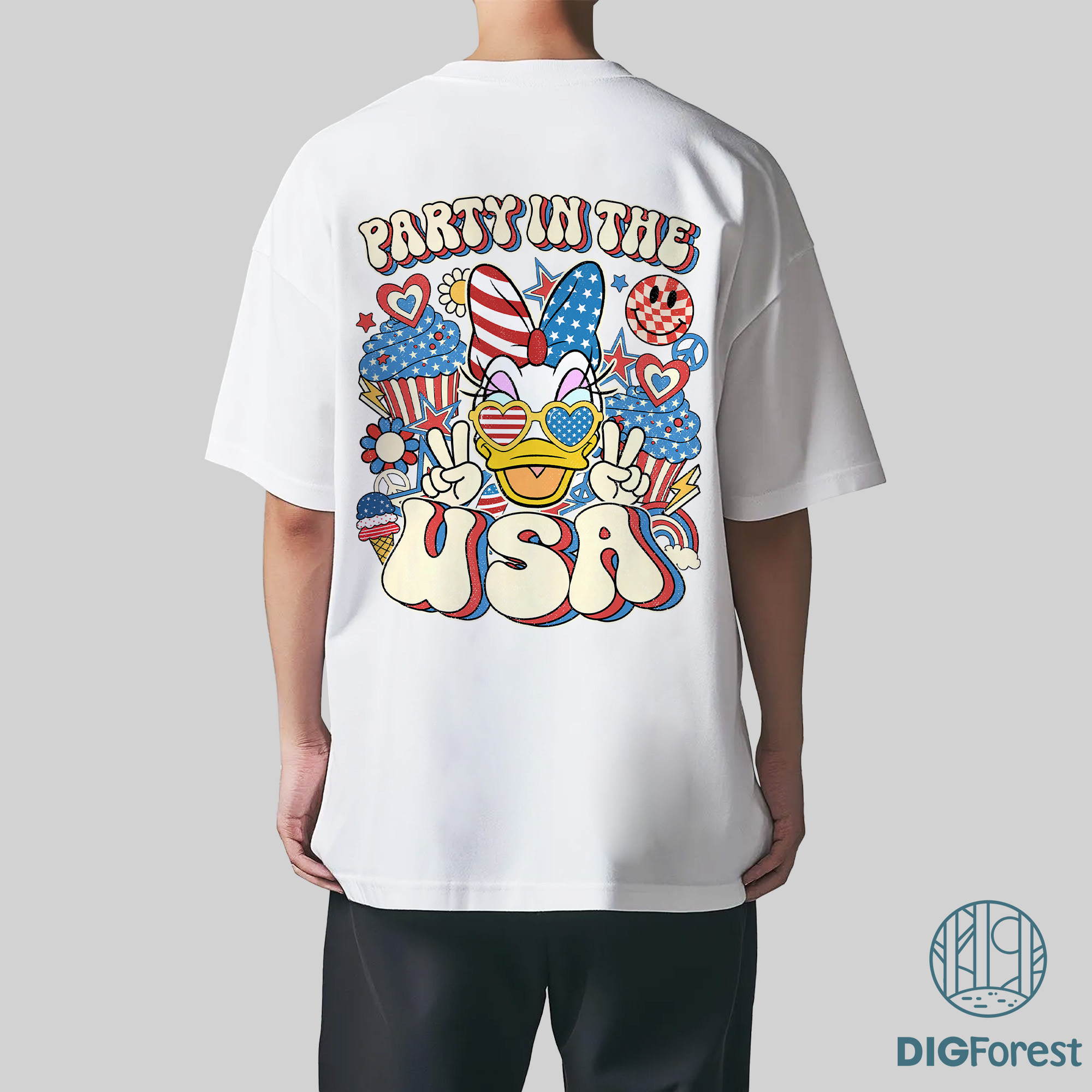 Disney Mickey & Friends Party in the USA Shirt | Daisy Duck 4th of July Patriotic Tee | America 1776 Independence Day Shirt Disney Mickey & Friends Party in the USA Shirt | Daisy Duck 4th of July Patriotic Tee | America 1776 Independence Day Shirt