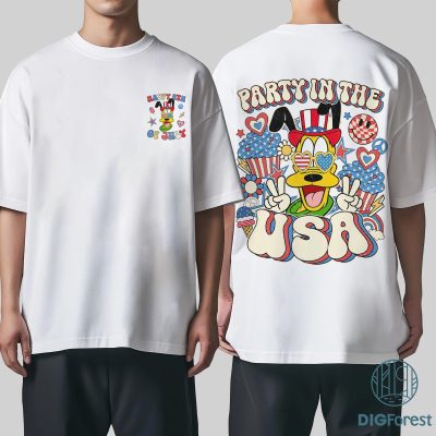 Disney Mickey & Friends Party in the USA Shirt – Pluto 4th of July Patriotic Tee | America 1776 Independence Day Shirt