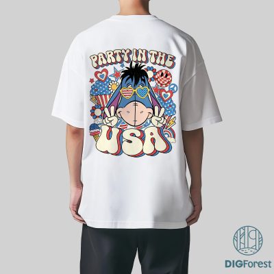 Disney Winnie the Pooh Party in the USA Shirt – Eeyore 4th of July Patriotic Tee | America 1776 Independence Day Shirt Disney Winnie the Pooh Party in the USA Shirt – Eeyore 4th of July Patriotic Tee | America 1776 Independence Day Shirt
