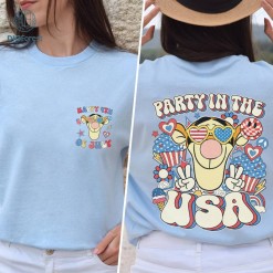 Disney Winnie The Pooh Party in the USA Shirt, Tigger 4th Of July Shirt, Patriotic Shirt, Happy 4th Of July Shirt, America 1776 Shirt, Independence Day Shirt
