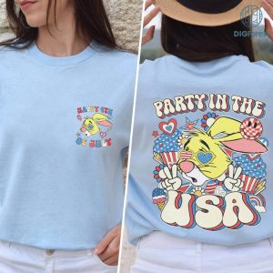 Disney Winnie The Pooh Party in the USA Shirt, Rabbit 4th Of July Shirt, Patriotic Shirt, Happy 4th Of July Shirt, America 1776 Shirt, Independence Day Shirt