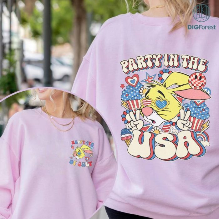 Disney Winnie The Pooh Party in the USA Shirt, Rabbit 4th Of July Shirt, Patriotic Shirt, Happy 4th Of July Shirt, America 1776 Shirt, Independence Day Shirt