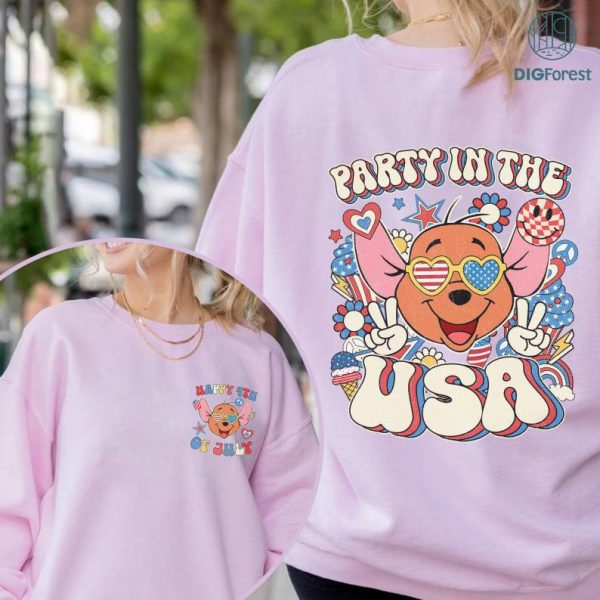 Disney Winnie The Pooh Party in the USA Shirt, Roo 4th Of July Shirt, Patriotic Shirt, Happy 4th Of July Shirt, America 1776 Shirt, Independence Day Shirt