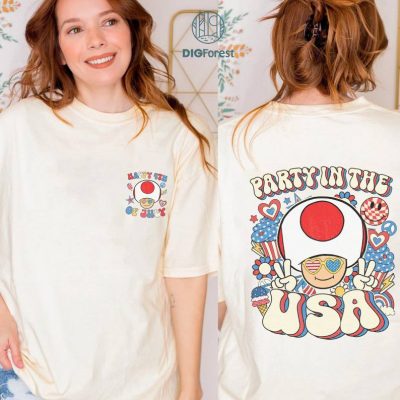 Super Mario Party In The USA Shirt, Toad 4th Of July Shirt, Patriotic Shirt, Happy 4th Of July Shirt, America 1776 Shirt, Independence Day Shirt