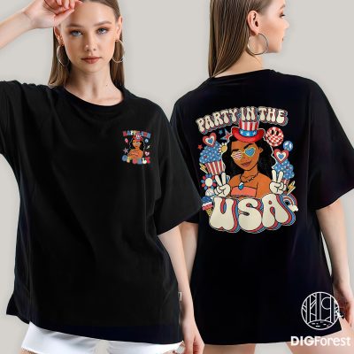 Disney Moana Party in the USA Shirt - 4th of July Patriotic Tee | America 1776 Independence Day Shirt