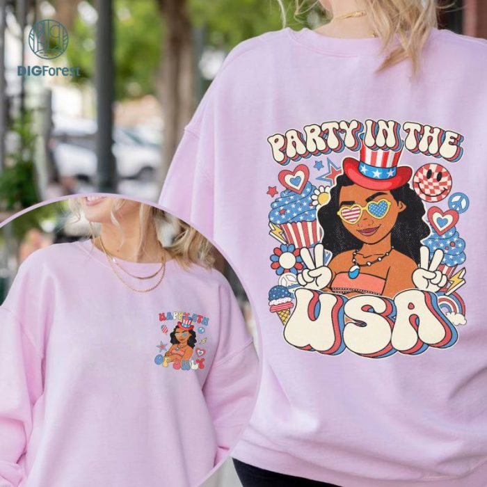 Disney Moana Princess Party In The USA Shirt, Moana 4th Of July Shirt, Patriotic Shirt, Happy 4th Of July Shirt, America 1776 Shirt, Independence Day Shirt