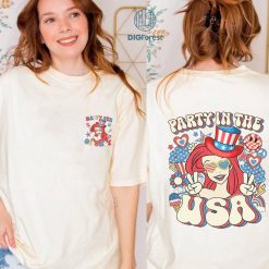 Disney Ariel Princess Party In The USA Shirt, The Little Mermaid 4th Of July Shirt, Patriotic Shirt, Happy 4th Of July Shirt, America 1776 Shirt, Independence Day Shirt