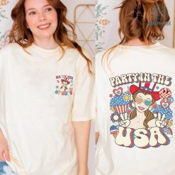 Disney Belle Princess Party In The USA Shirt, Beauty and The Beast 4th Of July Shirt, Patriotic Shirt, Happy 4th Of July Shirt, America 1776 Shirt, Independence Day Shirt