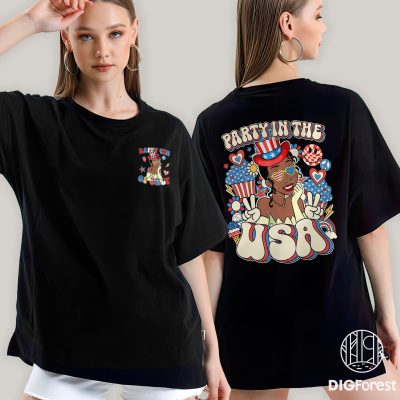 Disney Tiana Party in the USA Shirt - Princess and the Frog 4th of July Patriotic Tee | America 1776 Independence Day Shirt