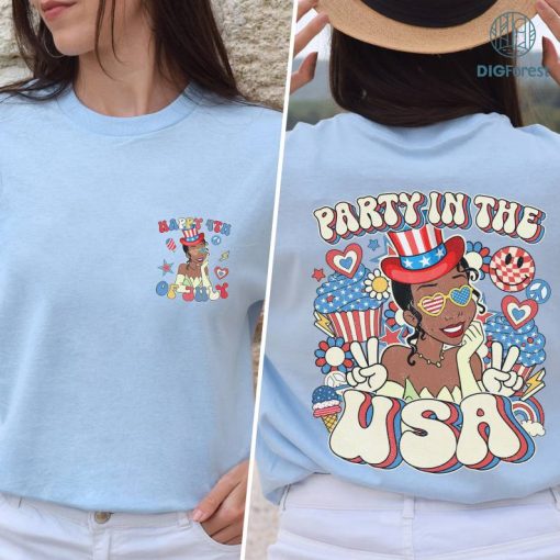 Disney Tiana Princess Party In The USA Shirt, Princess and The Frog 4th Of July Shirt, Patriotic Shirt, Happy 4th Of July Shirt, America 1776 Shirt, Independence Day Shirt