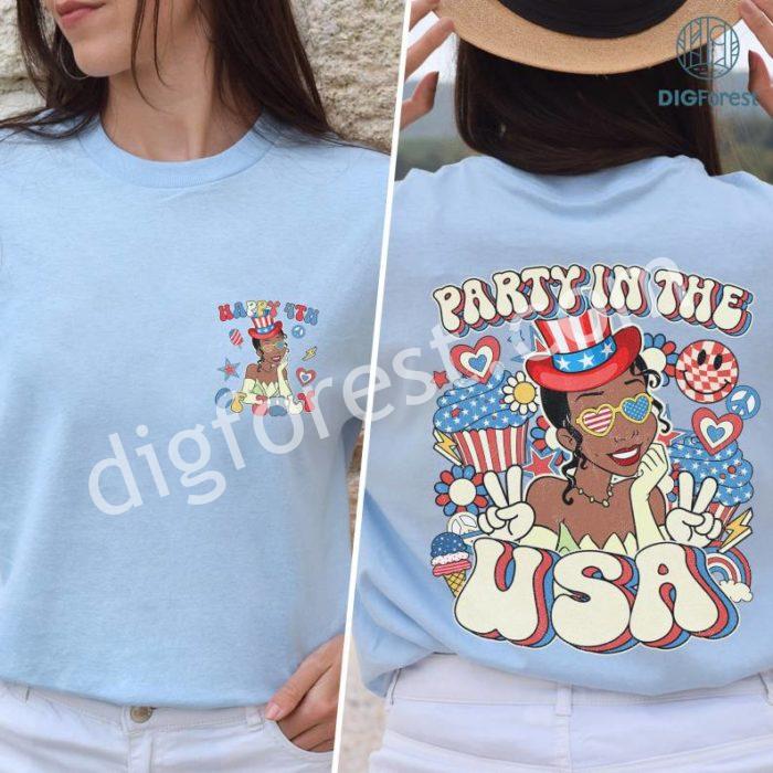 Disney Tiana Princess Party In The USA Shirt, Princess and The Frog 4th Of July Shirt, Patriotic Shirt, Happy 4th Of July Shirt, America 1776 Shirt, Independence Day Shirt