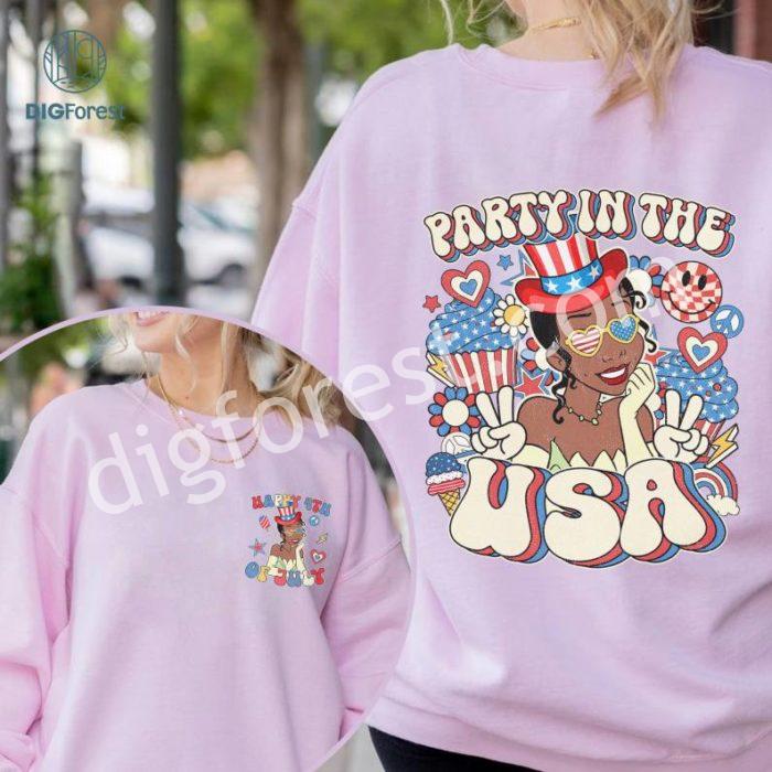 Disney Tiana Princess Party In The USA Shirt, Princess and The Frog 4th Of July Shirt, Patriotic Shirt, Happy 4th Of July Shirt, America 1776 Shirt, Independence Day Shirt