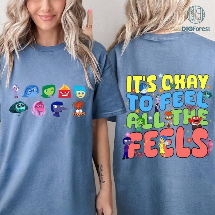 Disney It's Okay To Feel All The Feels Shirt, Inside Out Characters Shirt, Disneyland Inside Out Shirt, Inside Out Movie Shirt, Pixar Inside Out