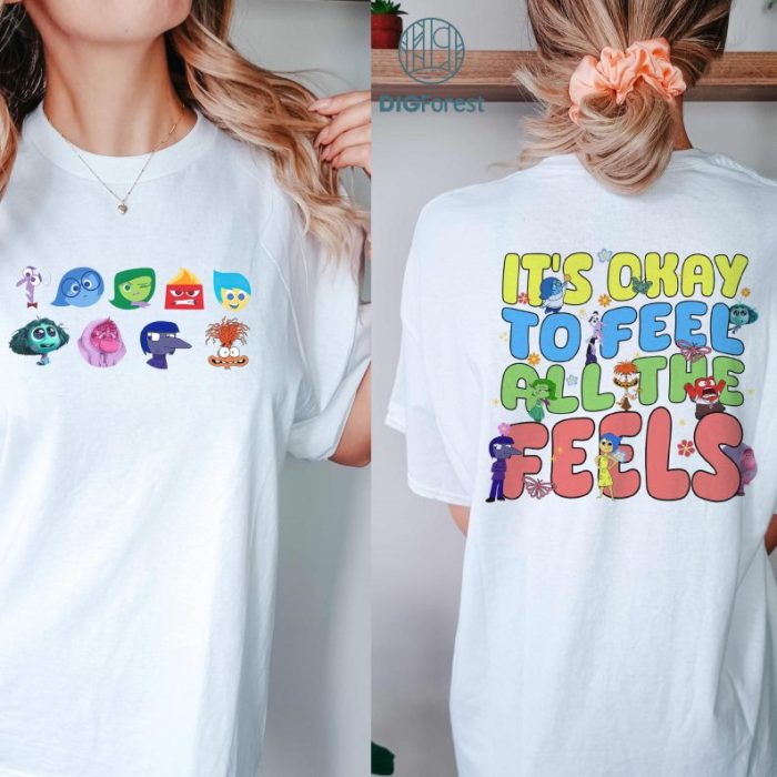 Disney It's Okay To Feel All The Feels Shirt, Inside Out Characters Shirt, Disneyland Inside Out Shirt, Inside Out Movie Shirt, Pixar Inside Out