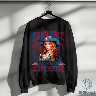 Funny 4th of July Retro Tee Born – Free But Now I’m Expensive Shirt | Independence Day USA Shirt for Women