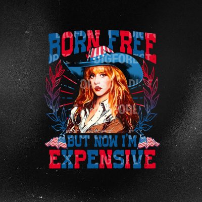 Funny 4th of July Retro Tee Born – Free But Now I’m Expensive Shirt | Independence Day USA Shirt for Women