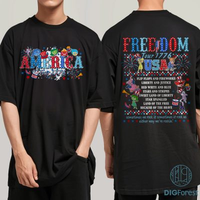 Disney Retro Inside Out America Tour Shirt – 4th of July Patriotic Tee | 1776 Independence Day Shirt