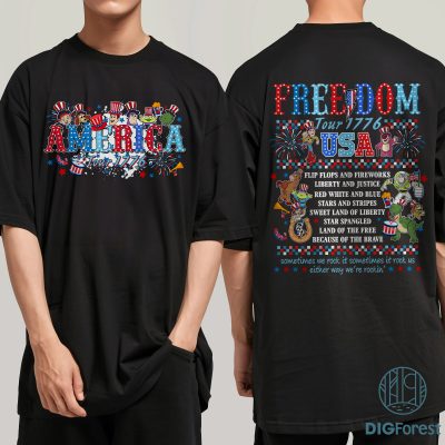 Disney Retro Toy Story America Tour Shirt – 4th of July Patriotic Tee | 1776 Independence Day Shirt