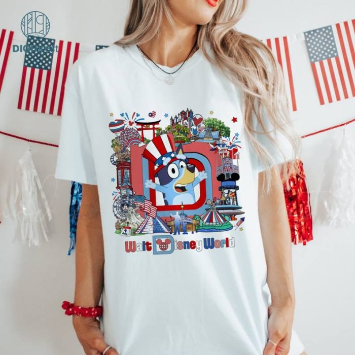 Bluey and Bingo 4th Of July Bundle, 4th Of July Bluey Family Png, Red White And Bluey Shirt, Bluey Patriotic Shirt, Funny 4th Of July, Instant Download