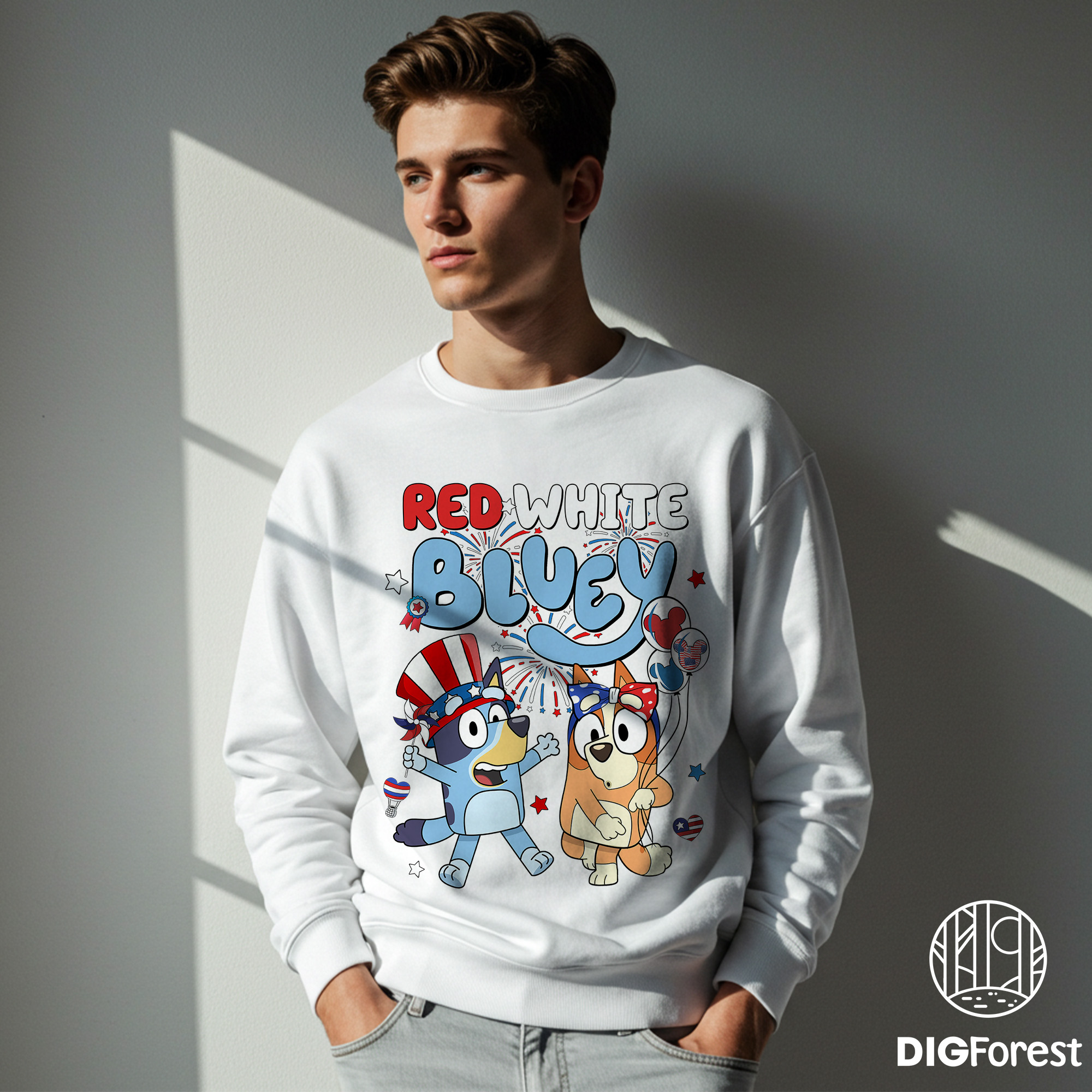 Bluey 4th of July T-Shirt – Red White Bluey Independence Day Freedom Shirt Bluey 4th of July T-Shirt – Red White Bluey Independence Day Freedom Shirt