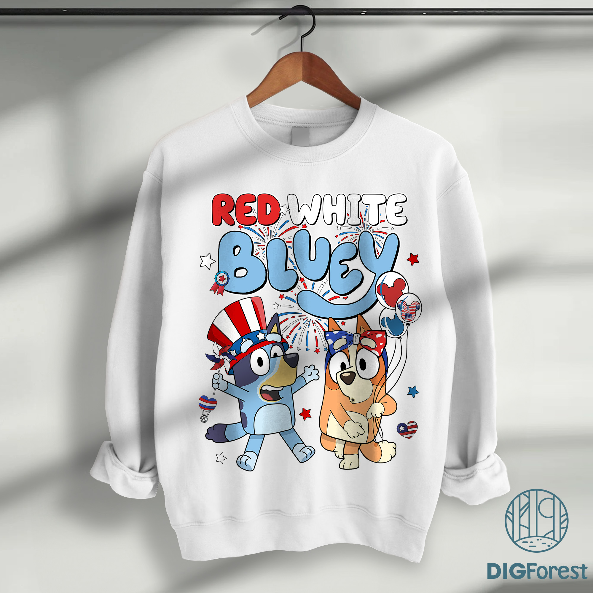 Bluey 4th of July T-Shirt – Red White Bluey Independence Day Freedom Shirt Bluey 4th of July T-Shirt – Red White Bluey Independence Day Freedom Shirt