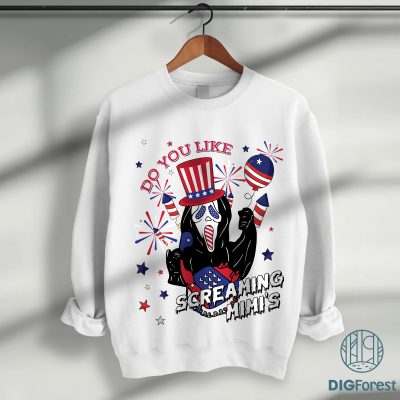 Horror Screaming Scream Movie Ghostface Shirt – 4th of July Horror Tee | Independence Day Screaming Shirt